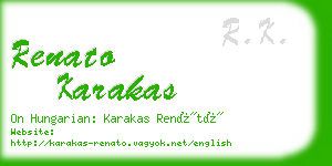 renato karakas business card